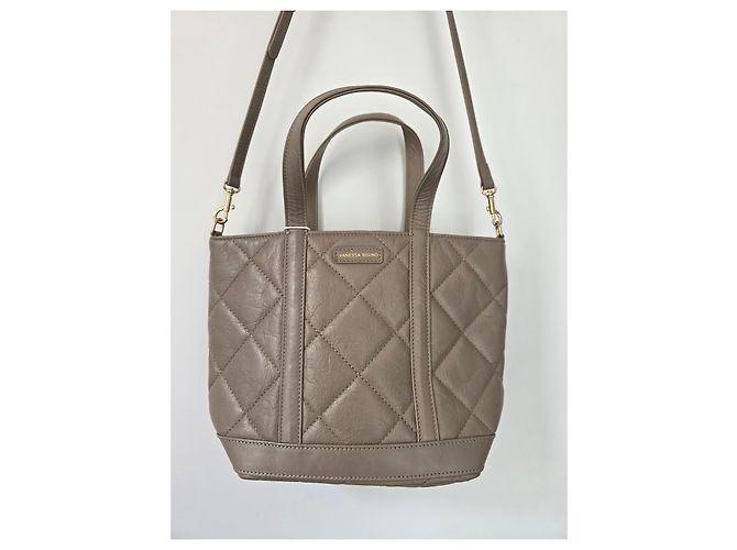 Vanessa Bruno Bolsa Tote S Couro Acolchoado Taupe - vista 11