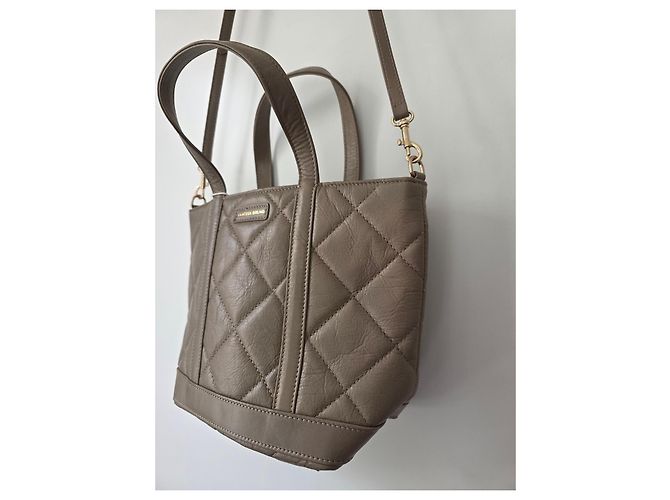 Vanessa Bruno Bolsa Tote S Couro Acolchoado Taupe - vista 12