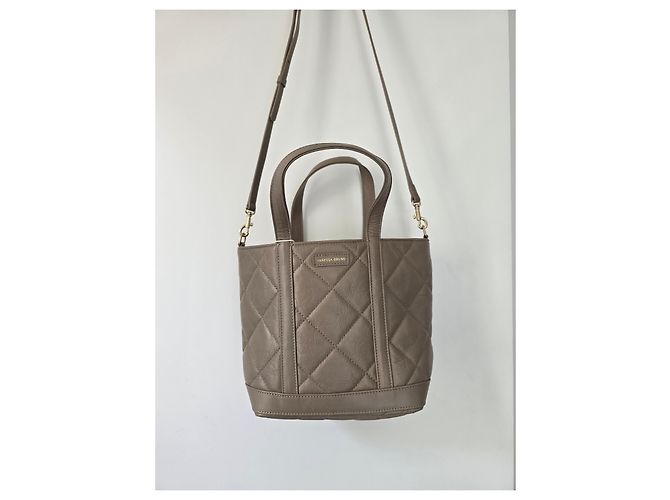 Vanessa Bruno Bolsa Tote S Couro Acolchoado Taupe - vista 13