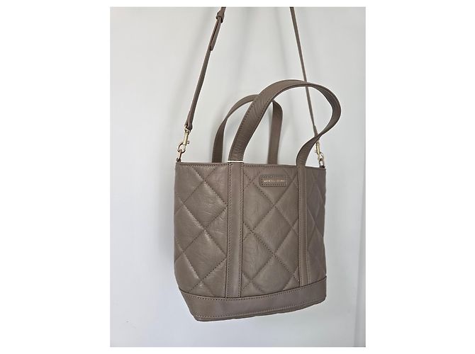 Vanessa Bruno Bolsa Tote S Couro Acolchoado Taupe - vista 14