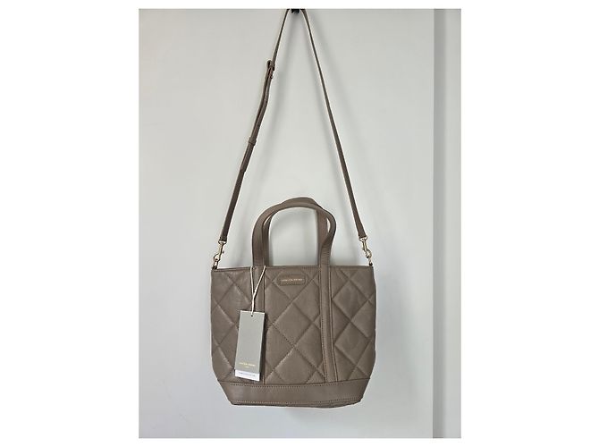 Vanessa Bruno Bolsa Tote S Couro Acolchoado Taupe - vista 2