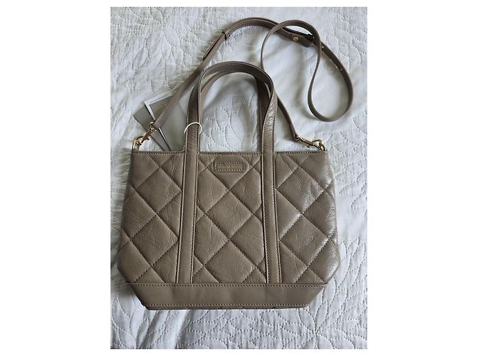 Vanessa Bruno Bolsa Tote S Couro Acolchoado Taupe - vista 5