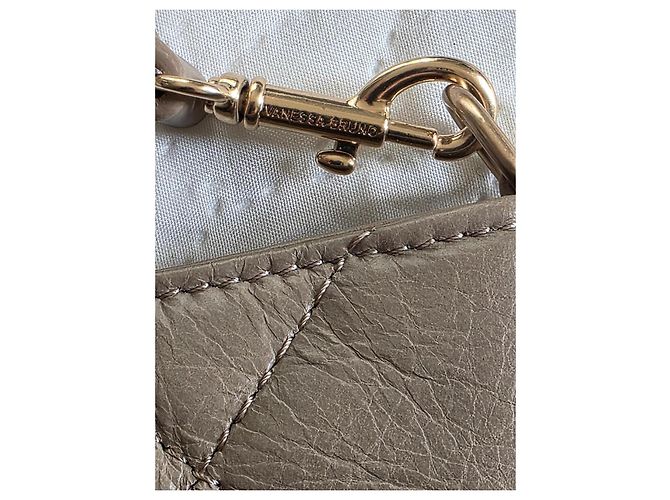 Vanessa Bruno Bolsa Tote S Couro Acolchoado Taupe - vista 8