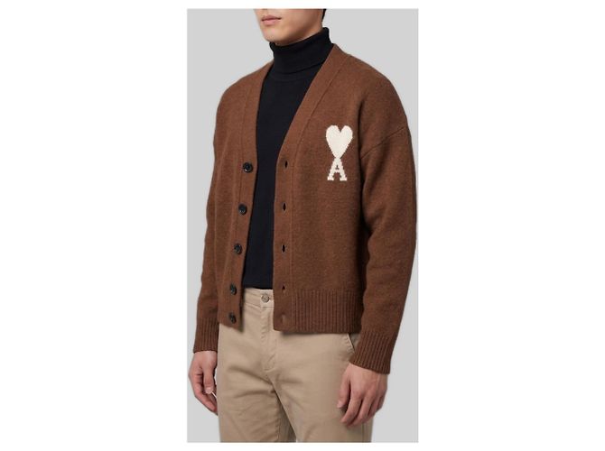 Ami Paris Ami de Coeur Cardigan Braun - Ansicht 2
