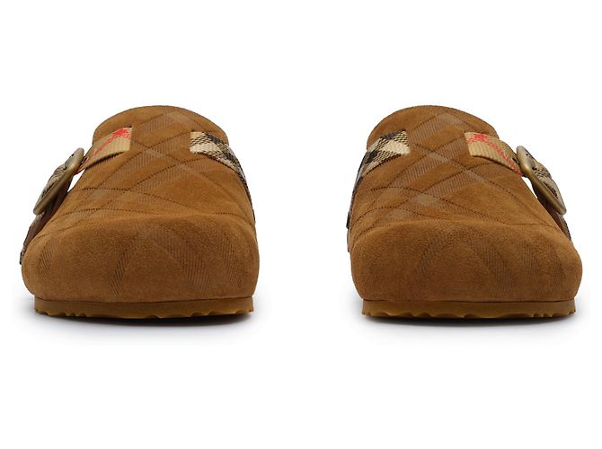 Burberry Urchin mules in Check shealing Brown - view 2