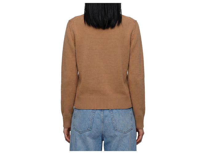 Burberry Pull Janelle en laine et cachemire Beige - vue 3