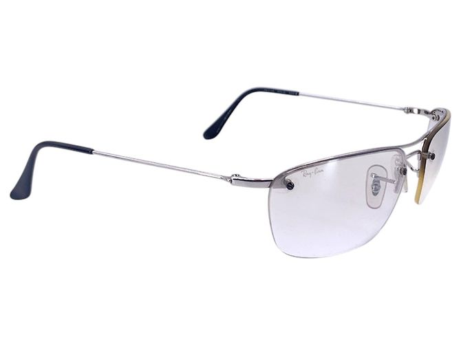 Ray-Ban Occhiali da sole Vintage Silver RB 3156 Semi Rimless 60/16 Argento - vista 3