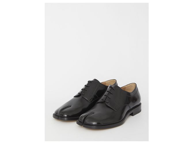 Maison Martin Margiela scarpe stringate Tabi in pelle nera Nero - vista 2