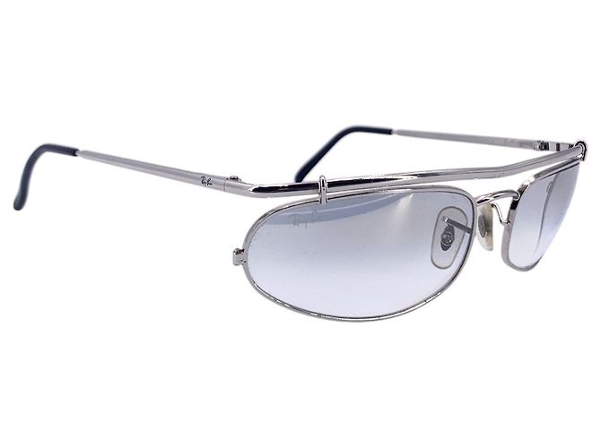 Ray-Ban Occhiali da sole Vintage Silver Metal RB 3161 Flight 60/18 Argento - vista 3