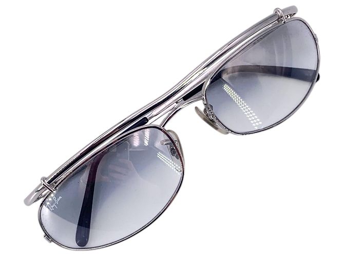 Ray-Ban Occhiali da sole Vintage Silver Metal RB 3161 Flight 60/18 Argento - vista 6
