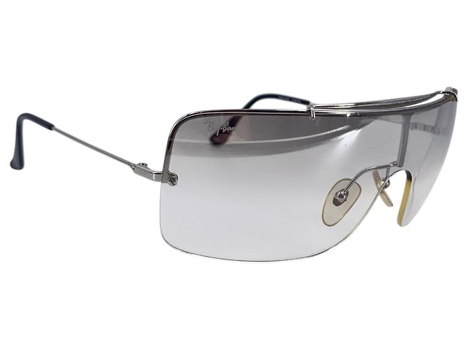 Ray-Ban Vintage Silver Metal RB 3159 Wings II Shield randlose Sonnenbrille Silber - Ansicht 3