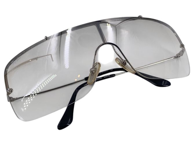 Ray-Ban Vintage Silver Metal RB 3159 Wings II Shield randlose Sonnenbrille Silber - Ansicht 6