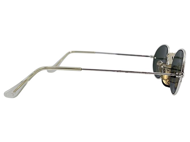 Ray-Ban Occhiali da sole Vintage Silver Metal W2263 con lenti a specchio ovali Argento - vista 4