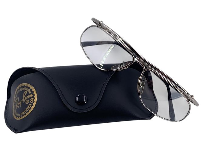 Ray-Ban Vintage Silver Metal RB 3153 Light Grey Gradient Sonnenbrille 60/13 Silber - Ansicht 2