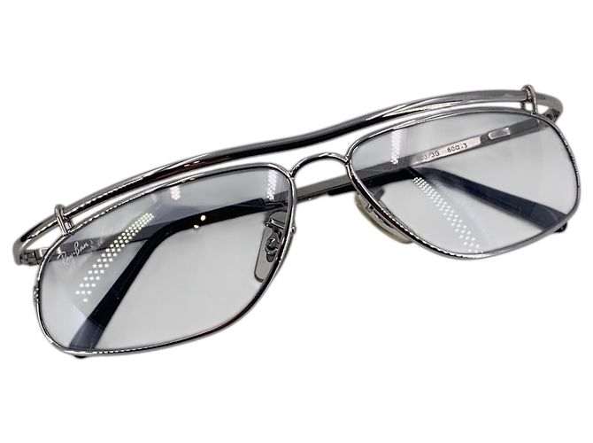 Ray-Ban Vintage Silver Metal RB 3153 Light Grey Gradient Sonnenbrille 60/13 Silber - Ansicht 6
