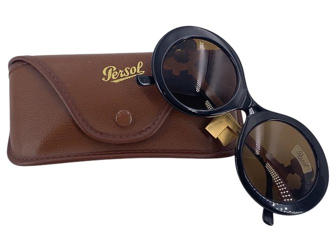 Persol Occhiali da sole Moschino By Rare Vintage Black Round Baroque Key M254 Nero - vista 2