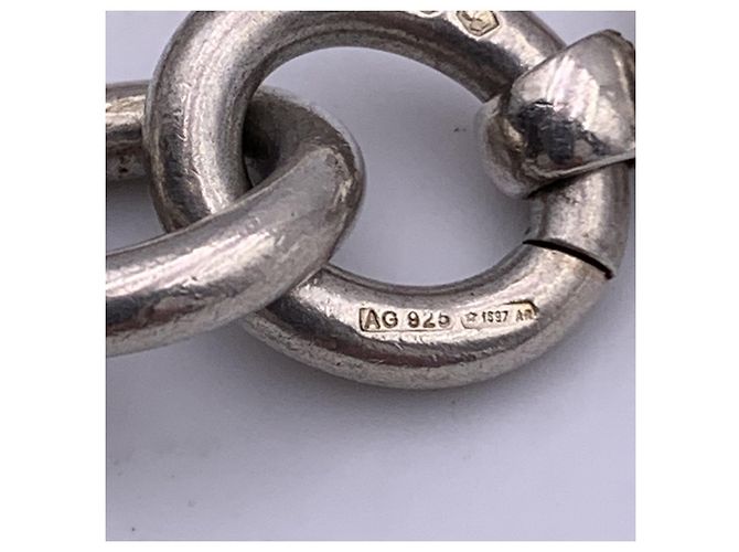 Gucci Bracciale a catena Rolo in argento sterling 925 con due piastrine - vista 5
