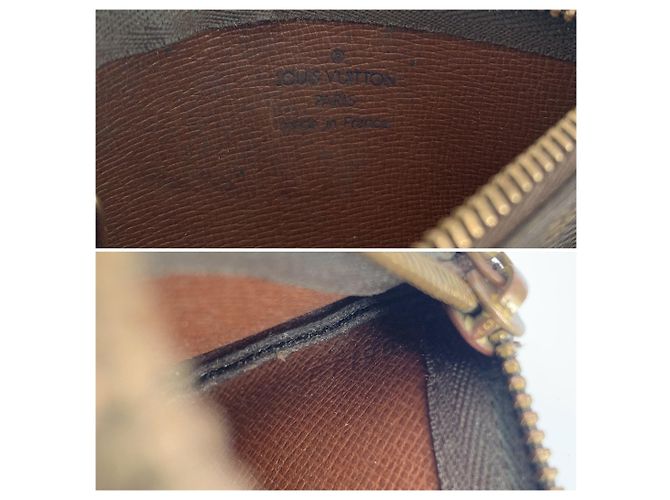 Louis Vuitton Portamonete e porta chiavi Pochette in tela Monogram marrone - vista 5