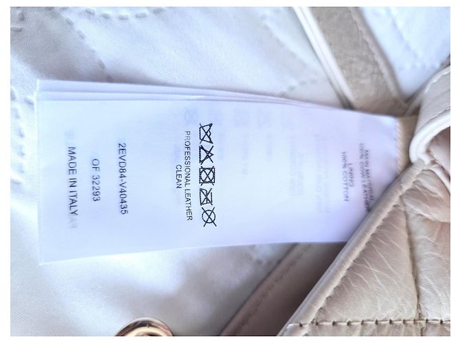 Vanessa Bruno S Shopper Leder gesteppt Ecru Beige Roh - Ansicht 10