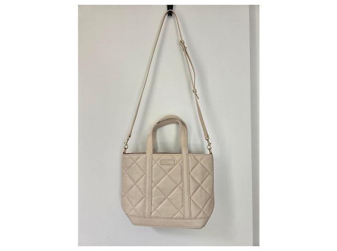 Vanessa Bruno S Shopper Leder gesteppt Ecru Beige Roh - Ansicht 2