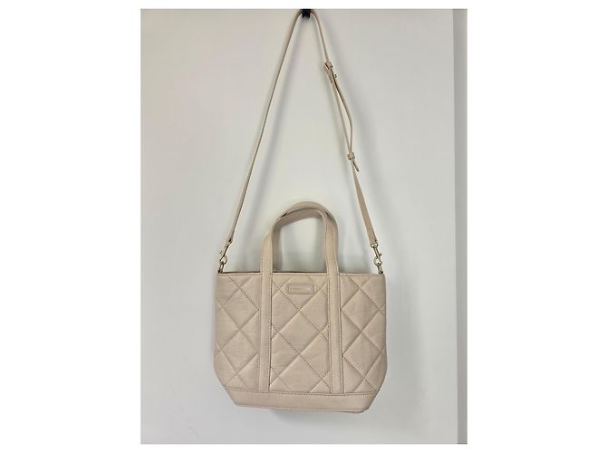 Vanessa Bruno S Shopper Leder gesteppt Ecru Beige Roh - Ansicht 7