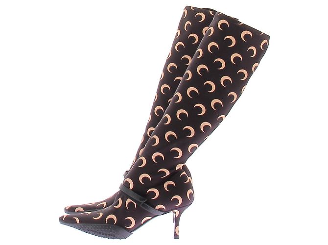Marine Serre Botas mosqueteras all over moon Castaño - vista 2