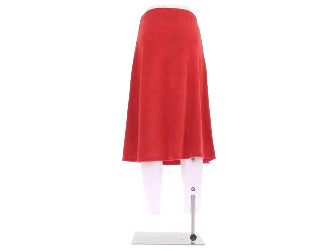 Autre Marque Falda midi roja de esponja - vista 2