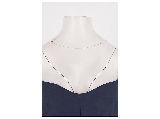 Vestido de lino azul marino Reformation - vista 2
