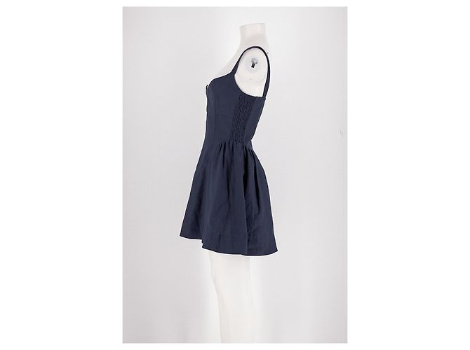 Vestido de lino azul marino Reformation - vista 5