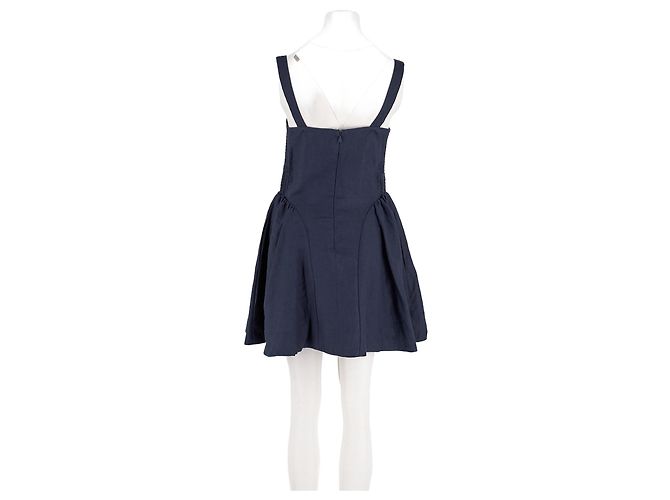 Vestido de lino azul marino Reformation - vista 6