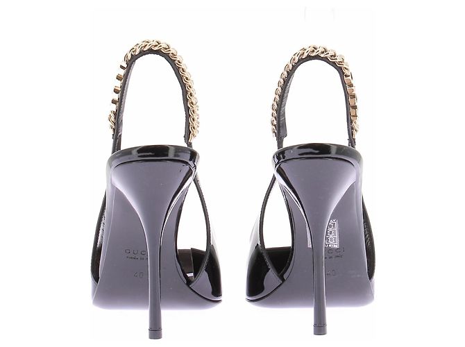 Gucci Schwarze Lackleder-Pumps - Ansicht 5
