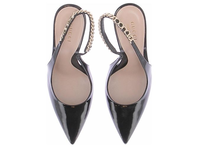 Gucci Schwarze Lackleder-Pumps - Ansicht 6