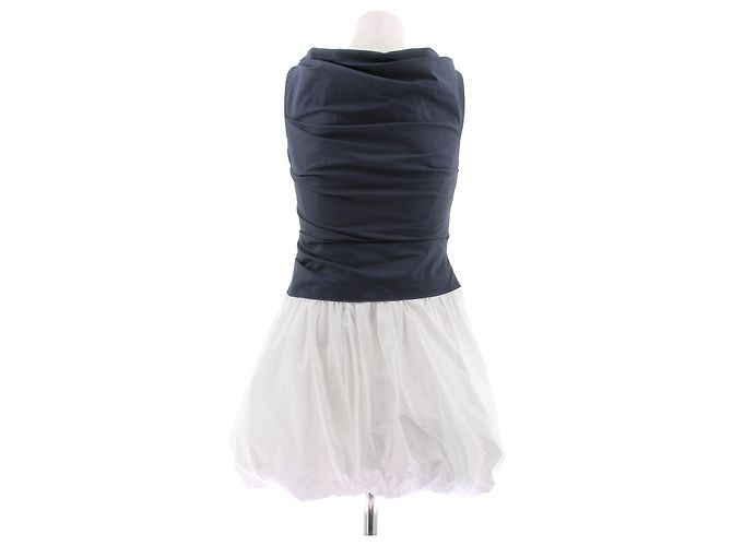 Jonathan Simkhai Abito mini Midnight blu e bianco - vista 2