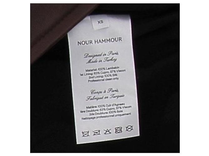 Autre Marque Chaqueta de cuero NOUR HAMMOUR Granate Burdeos - vista 6