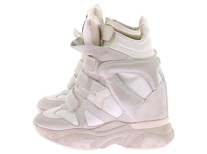 Sneakers Balskee Isabel Marant in pelle bianca Bianco - vista 2