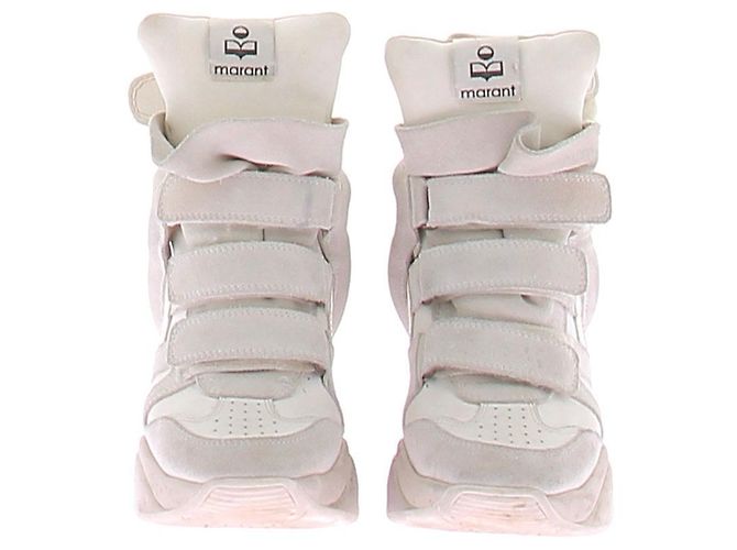 Sneakers Balskee Isabel Marant in pelle bianca Bianco - vista 3