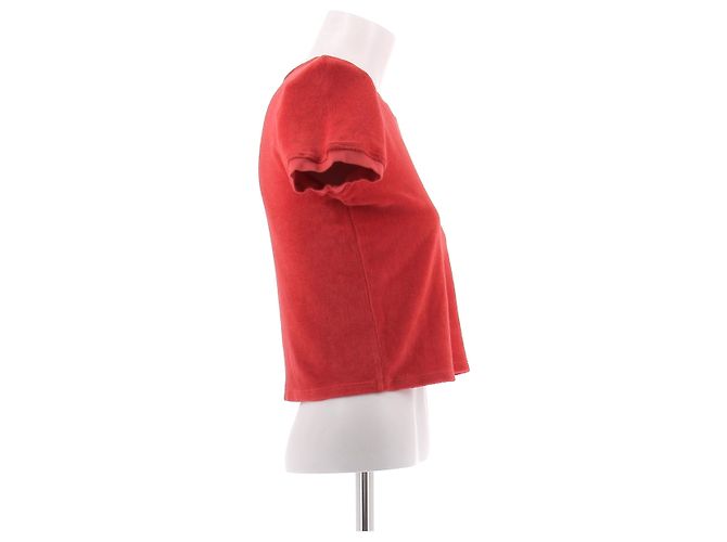 Autre Marque Crop-top rosso in spugna - vista 3