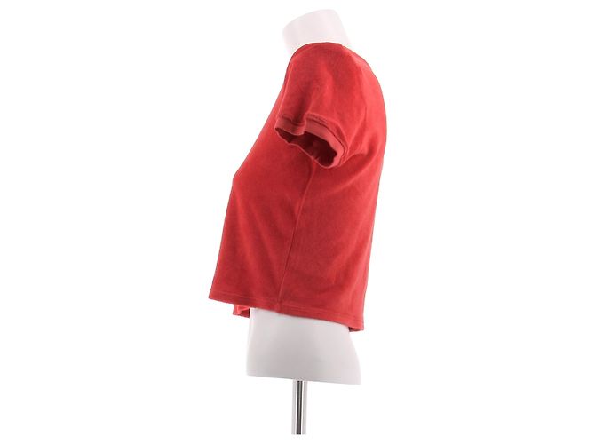 Autre Marque Crop-top rosso in spugna - vista 4
