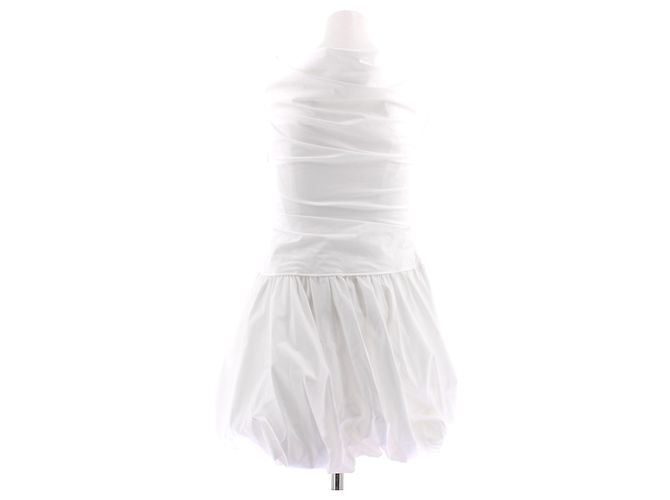Mini abito in cotone bianco Jonathan Simkhai - vista 2