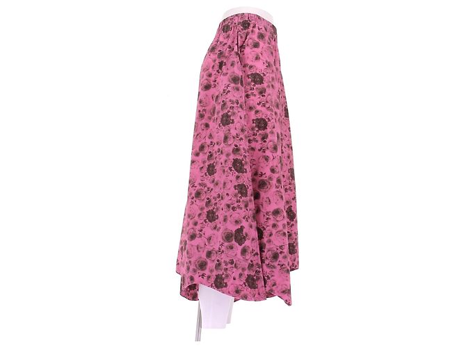 Ganni Gonna maxi rosa stampata - vista 3