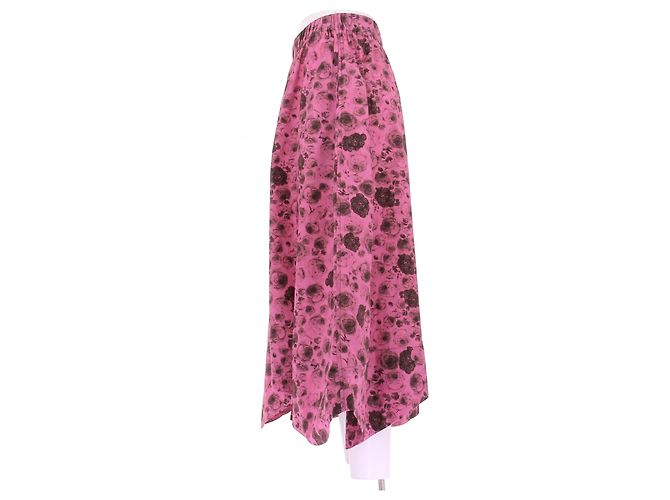 Ganni Gonna maxi rosa stampata - vista 4