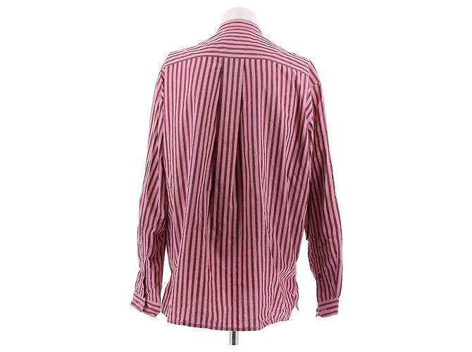 Laurence Bras Rosa Gestreiftes Baumwollhemd Pink - Ansicht 2