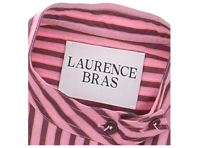 Laurence Bras Rosa Gestreiftes Baumwollhemd Pink - Ansicht 6