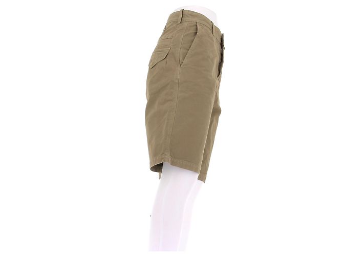 Pantalones cortos Isabel Marant caqui de algodón - vista 3