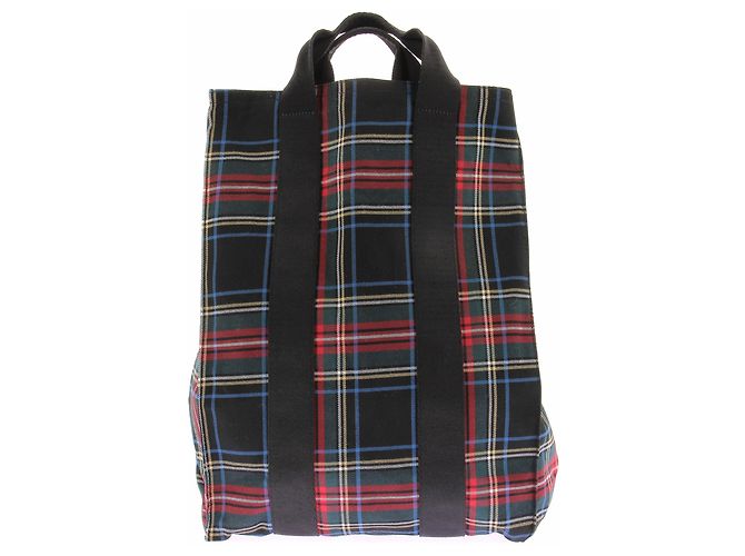 Autre Marque Borsa tote tartan nera e rossa RUE DE VERNEUIL Nero - vista 2