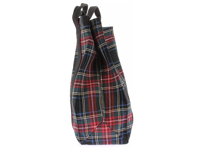 Autre Marque Borsa tote tartan nera e rossa RUE DE VERNEUIL Nero - vista 3