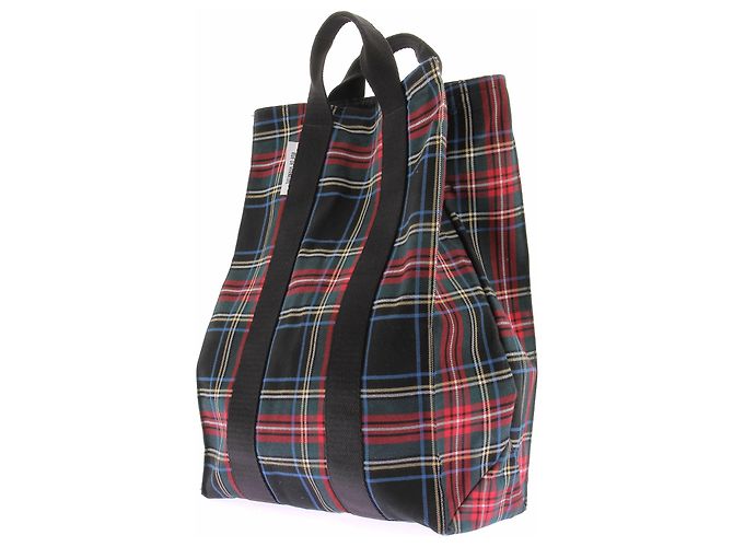 Autre Marque Borsa tote tartan nera e rossa RUE DE VERNEUIL Nero - vista 4