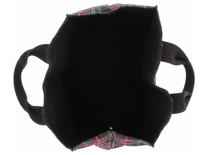 Autre Marque Borsa tote tartan nera e rossa RUE DE VERNEUIL Nero - vista 5