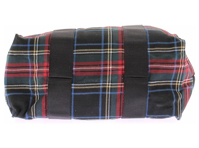 Autre Marque Borsa tote tartan nera e rossa RUE DE VERNEUIL Nero - vista 6