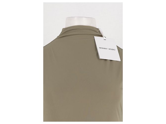 Autre Marque Vestido maxi caqui RONNY KOBO - vista 2